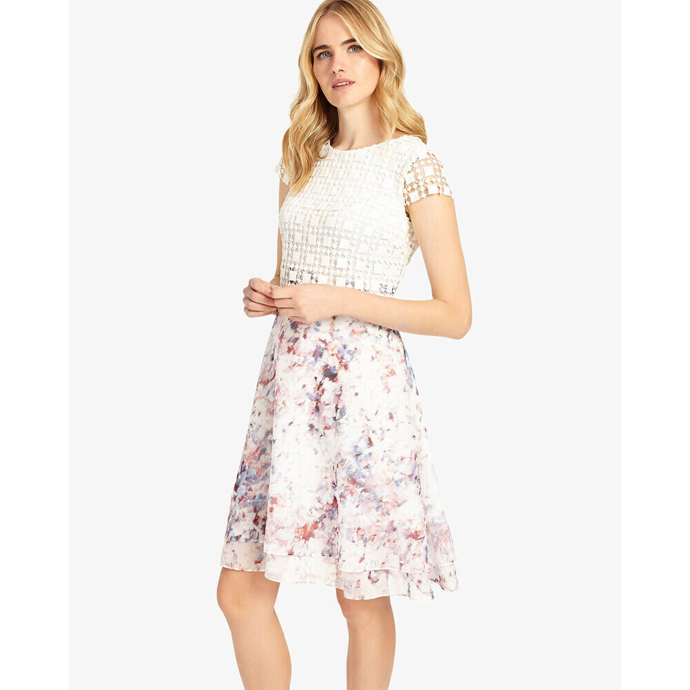 Phase Eight Florence Lace A-Line Short Sleeve Knee Dress Floral size 14US $330 - Picture 9 of 15